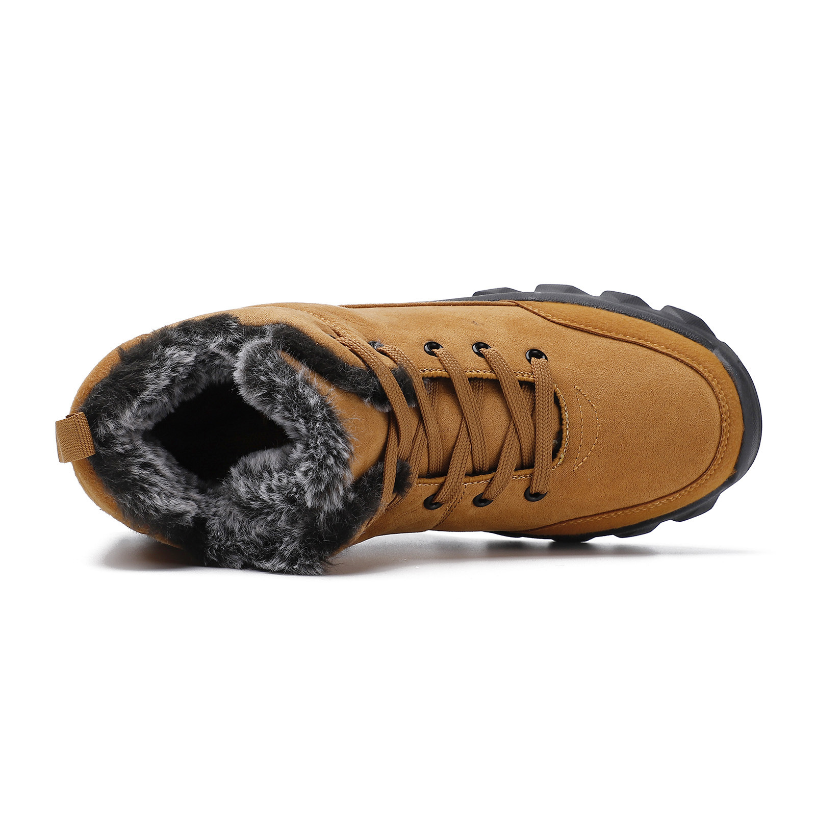 Men's Warm Fleece Snow Boots Waterproof Non-Slip Orthopedic Support Winter Boots