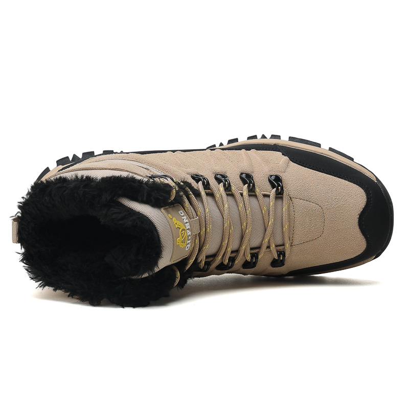 Men's Warm Orthopedic Hiking Boots - Safe and Comfortable Warm Work Boots - Waterproof, Slip-Resistant, Lmpact-Resistant, Puncture-Resistant - Wide Toe Box, Arch support, Ankle Support