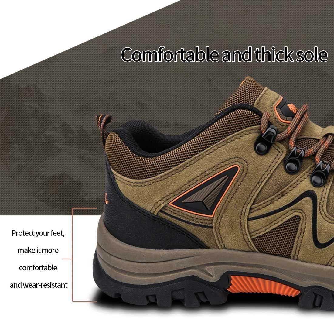 Men's Waterproof Breathable Lightweight Orthopedic Hiking Shoes for Plantar Fasciitis