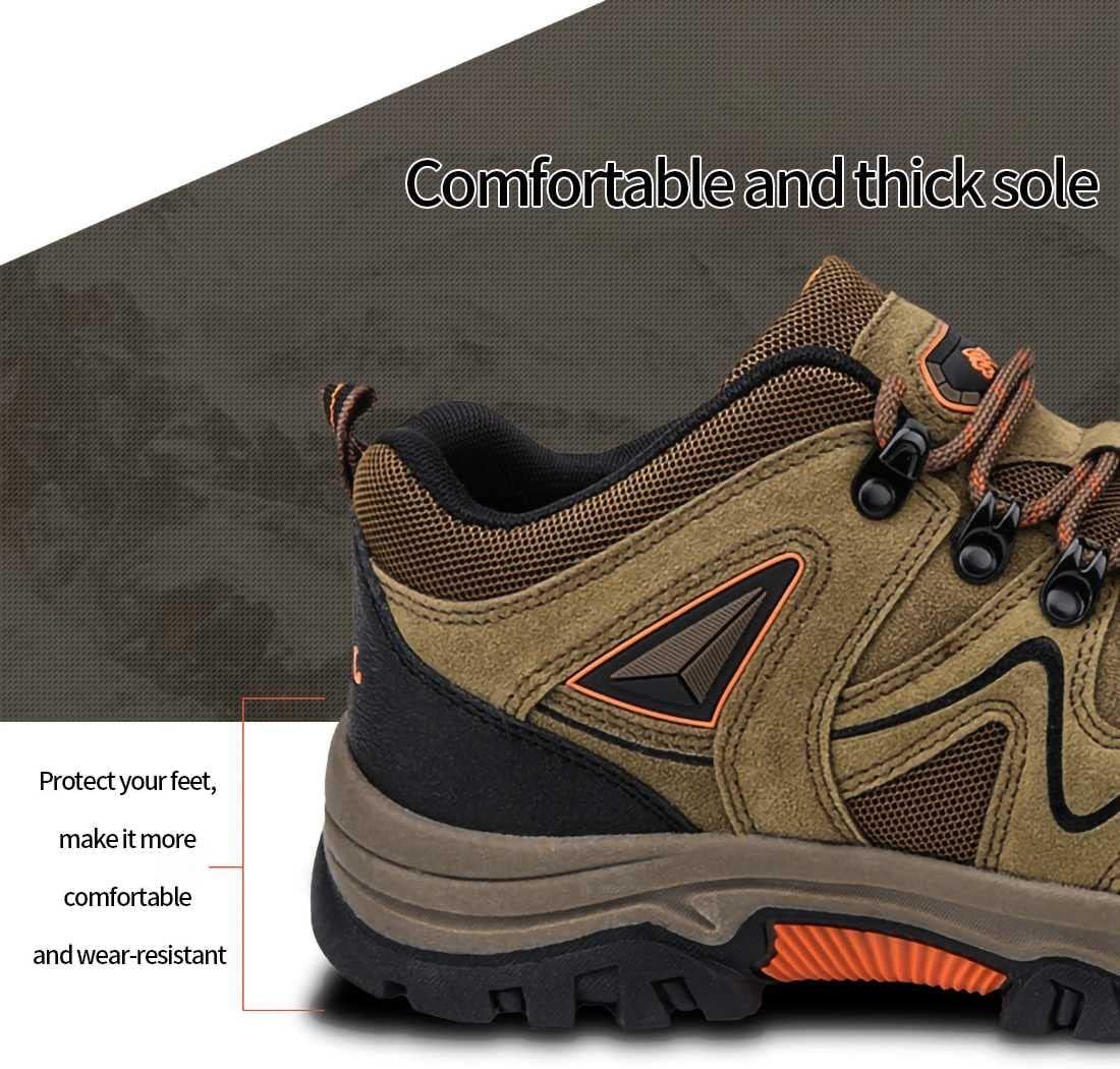 Men's Waterproof Breathable Lightweight Orthopedic Hiking Shoes for Plantar Fasciitis