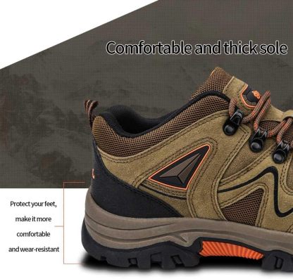 Men's Waterproof Breathable Lightweight Orthopedic Hiking Shoes for Plantar Fasciitis