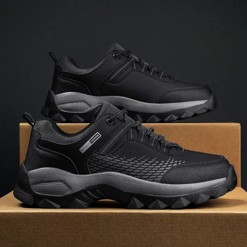 (⏰Limited Time Sale 70% OFF) Men's Wear Resistant Waterproof Non-slip Anti-skid Anti-puncture Hiking Shoes Orthopedic Wide Toe Arch Support Walking Shoes
