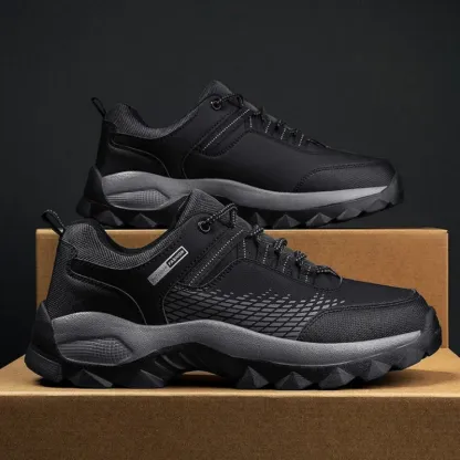 (⏰Limited Time Sale 70% OFF) Men's Wear Resistant Waterproof Non-slip Anti-skid Anti-puncture Hiking Shoes Orthopedic Wide Toe Arch Support Walking Shoes