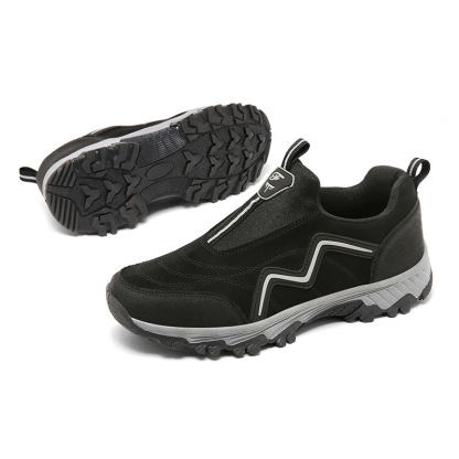 Men's Comfort Cushioned Corrective Wide Toe Arch Support Slip-On Sneakers Waterproof Anti-Slip Anti-Puncture Slip-on Hiking Shoe