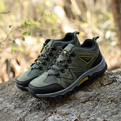 Men's Waterproof Breathable Lightweight Orthopedic Hiking Shoes for Plantar Fasciitis