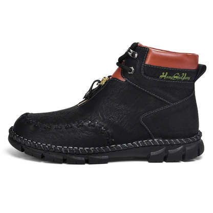 Vintage Work Boots - Slip-Resistant & Abrasion-Proof for Outdoor Adventures