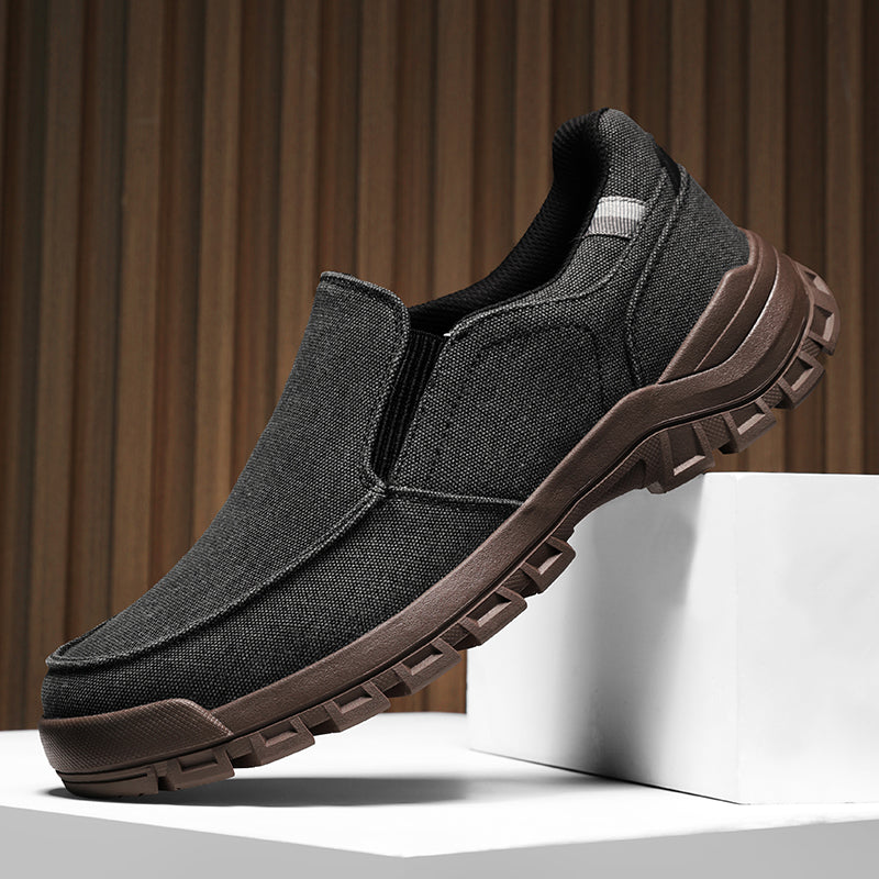 Men's Comfortable Non-Slip Pigskin Slip-On Casual Walking Shoes Outdoor Sports Shoes