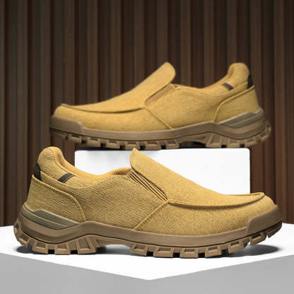 Men's Comfortable Non-Slip Pigskin Slip-On Casual Walking Shoes Outdoor Sports Shoes