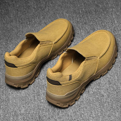 Men's Comfortable Non-Slip Pigskin Slip-On Casual Walking Shoes Outdoor Sports Shoes