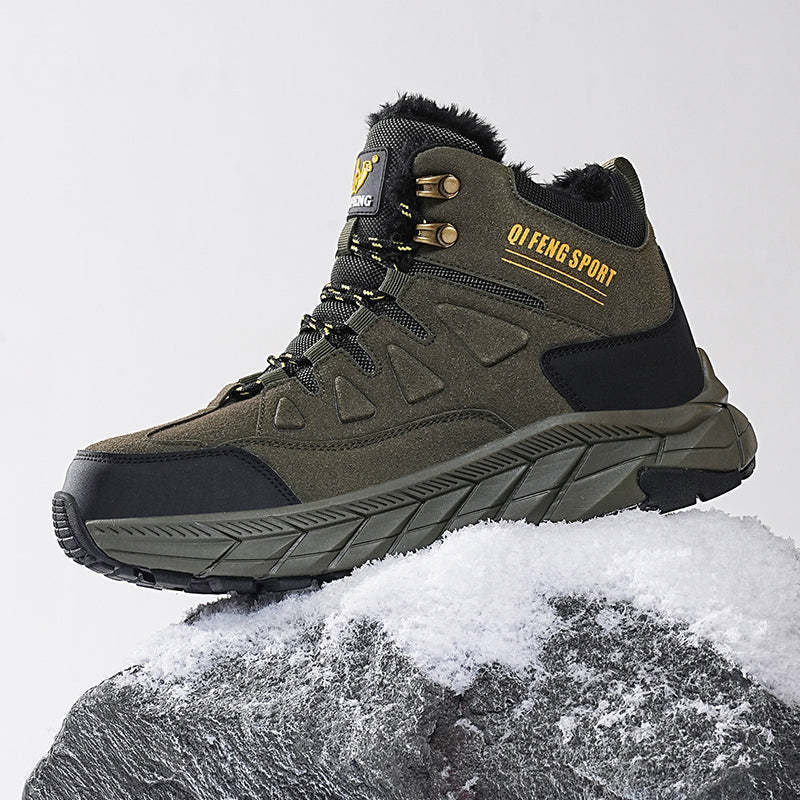 Men's Waterproof Hiking Boots - Breathable Quick-Dry Upper,Mountain Trekking & Outdoor Adventures | All-Terrain Grip & Abrasion-Proof