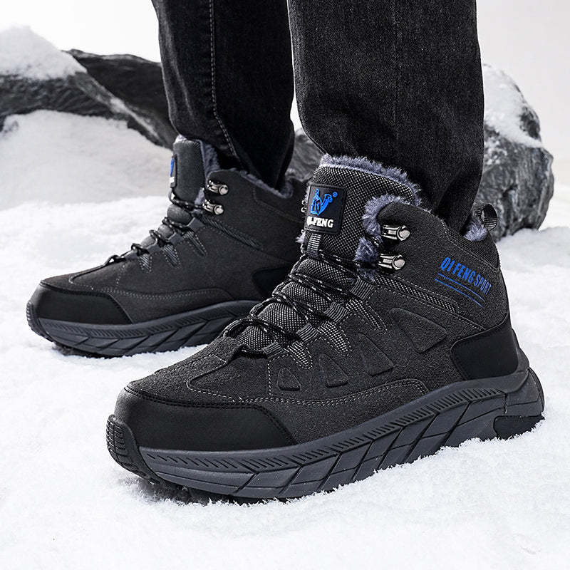 Men's Waterproof Hiking Boots - Breathable Quick-Dry Upper,Mountain Trekking & Outdoor Adventures | All-Terrain Grip & Abrasion-Proof