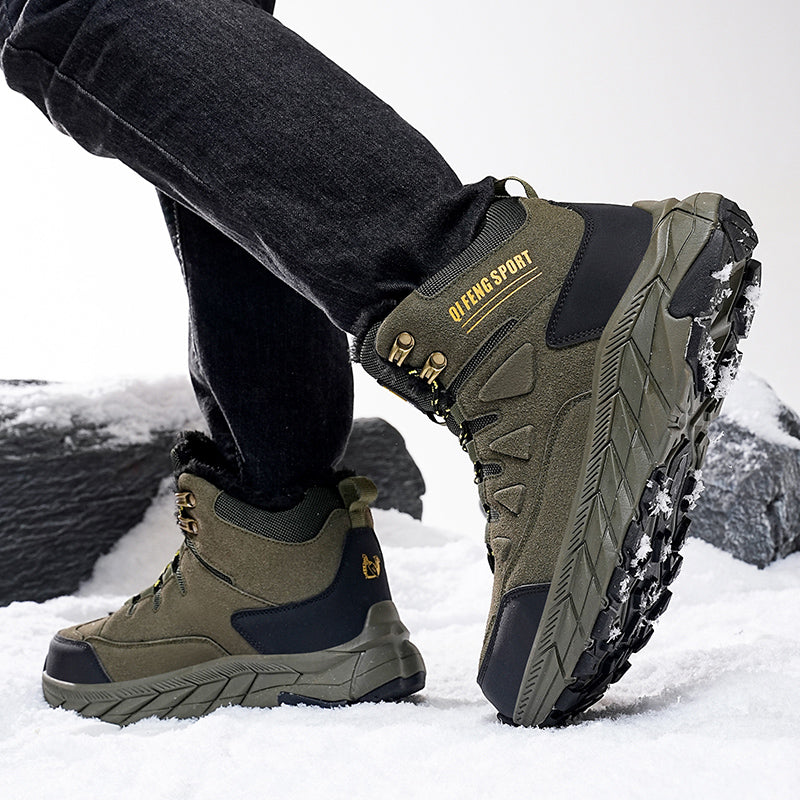 Men's Waterproof Hiking Boots - Breathable Quick-Dry Upper,Mountain Trekking & Outdoor Adventures | All-Terrain Grip & Abrasion-Proof