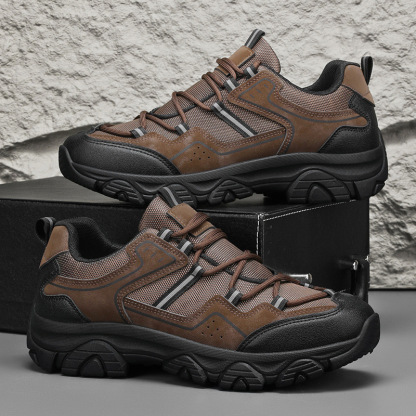 Men's Outdoor Hiking Shoes - Orthopedic, Wide Toe, Arch Support, Waterproof, Anti-Slip, Anti-Puncture, Anti-Smash