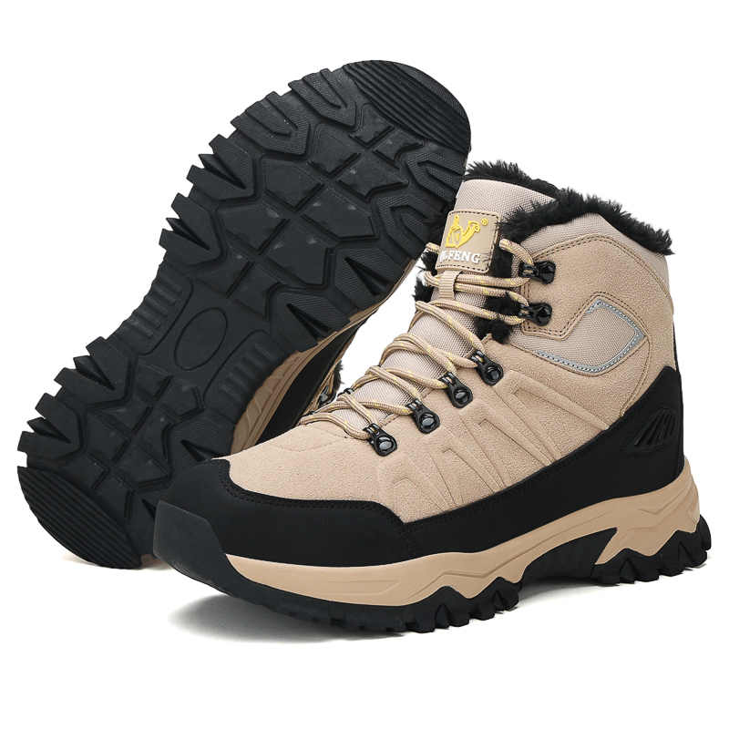 Men's Warm Orthopedic Hiking Boots - Safe and Comfortable Warm Work Boots - Waterproof, Slip-Resistant, Lmpact-Resistant, Puncture-Resistant - Wide Toe Box, Arch support, Ankle Support