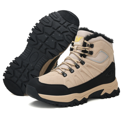 Men's Warm Orthopedic Hiking Boots - Safe and Comfortable Warm Work Boots - Waterproof, Slip-Resistant, Lmpact-Resistant, Puncture-Resistant - Wide Toe Box, Arch support, Ankle Support