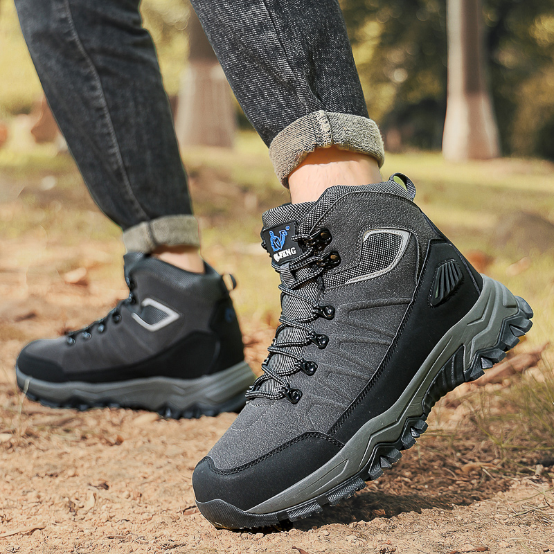 Men's Warm Orthopedic Hiking Boots - Safe and Comfortable Warm Work Boots - Waterproof, Slip-Resistant, Lmpact-Resistant, Puncture-Resistant - Wide Toe Box, Arch support, Ankle Support