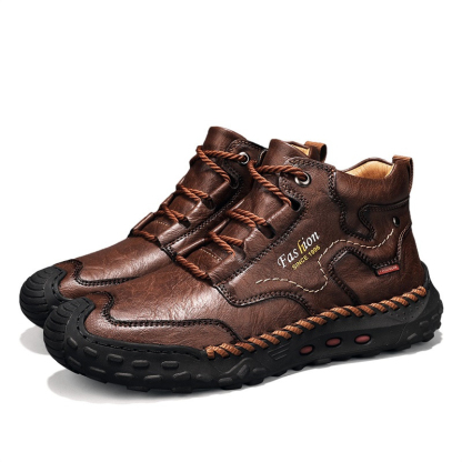 Men's Hand-Sewn Composite toe Cowhide Shoes Casual Shoes