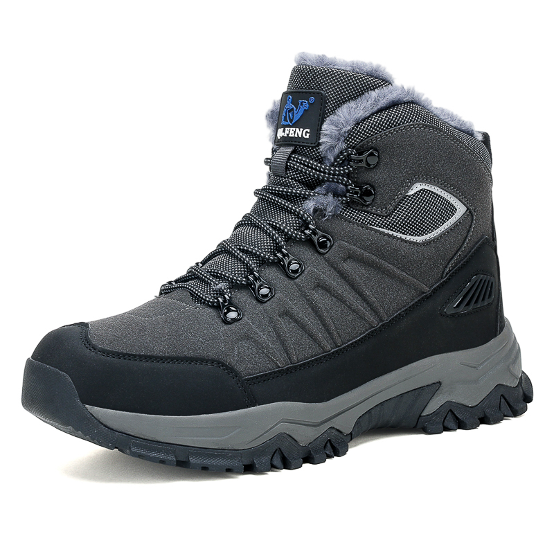 Men's Warm Orthopedic Hiking Boots - Safe and Comfortable Warm Work Boots - Waterproof, Slip-Resistant, Lmpact-Resistant, Puncture-Resistant - Wide Toe Box, Arch support, Ankle Support