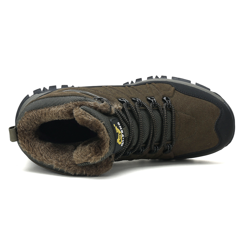 Men's Warm Orthopedic Hiking Boots - Safe and Comfortable Warm Work Boots - Waterproof, Slip-Resistant, Lmpact-Resistant, Puncture-Resistant - Wide Toe Box, Arch support, Ankle Support