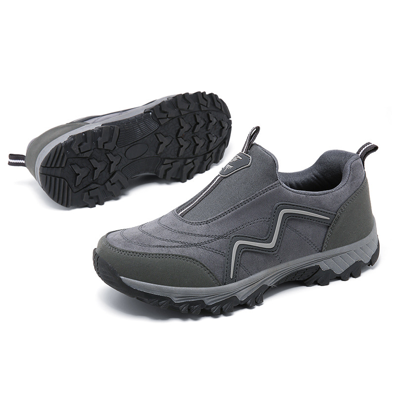 Men's Comfort Cushioned Corrective Wide Toe Arch Support Slip-On Sneakers Waterproof Anti-Slip Anti-Puncture Slip-on Hiking Shoe