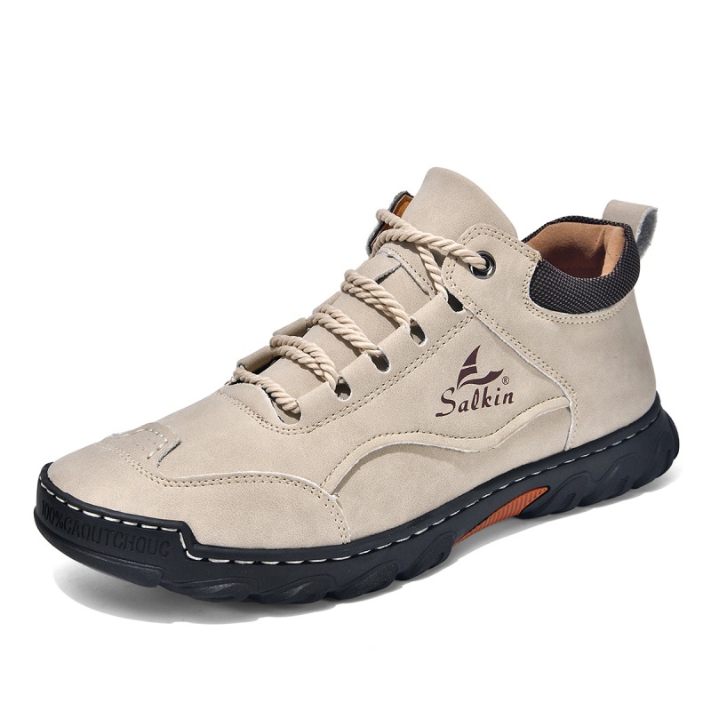 ✅ Complies with ASTM Standards Men’s Premium Leather Outdoor Shoes – Wide Toe, Arch Support, Waterproof, Pressure Relief & Non-Slip Sole