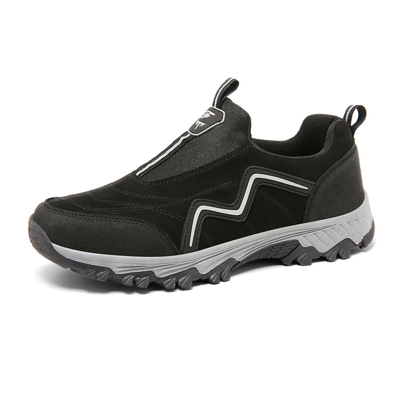 Men's Comfort Cushioned Corrective Wide Toe Arch Support Slip-On Sneakers Waterproof Anti-Slip Anti-Puncture Slip-on Hiking Shoe