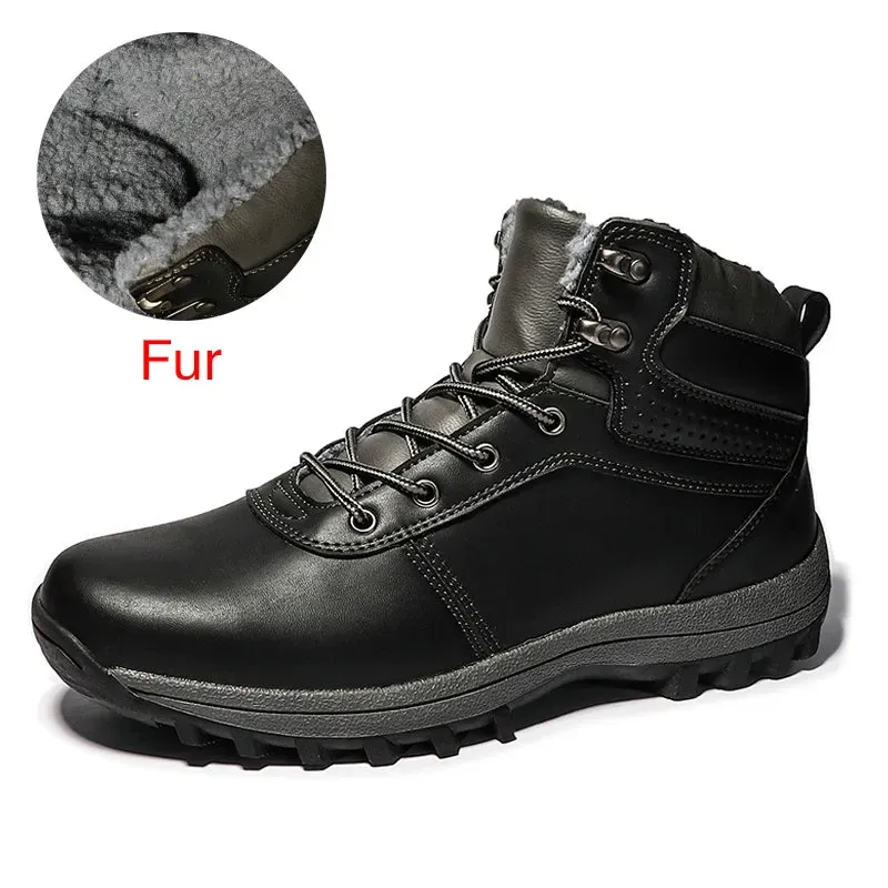 Men's Waterproof Puncture Resistant Hiking Boots Wide Toe Arch Support Work Boots