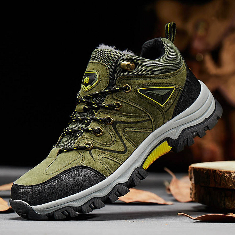 Men's Waterproof Breathable Lightweight Orthopedic Hiking Shoes for Plantar Fasciitis