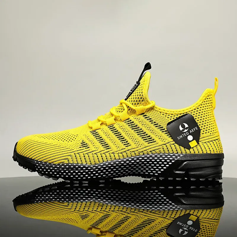 Men’s Lightweight Orthopedic Flyknit Sneakers – Breathable Walking, Running & Outdoor Fitness Shoes