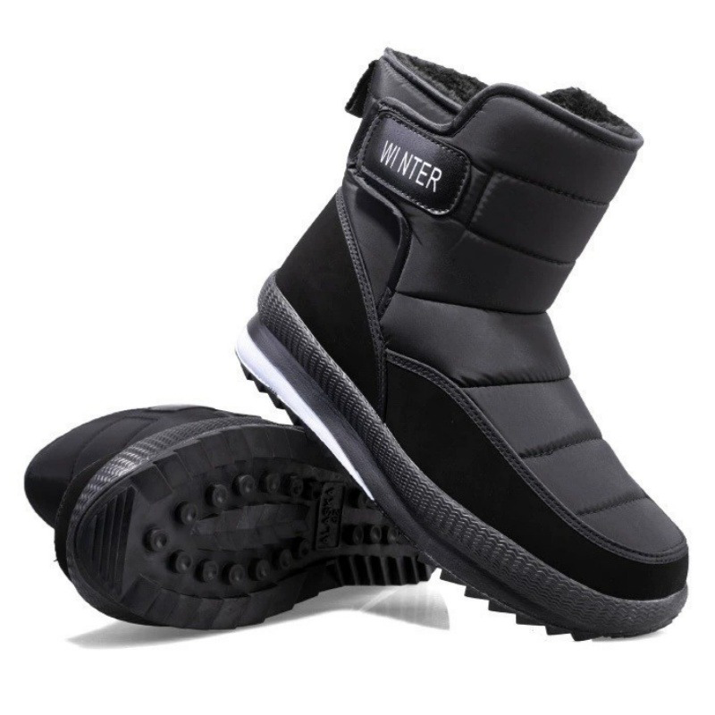 (⏰Limited Time Sale 70%off)Men's Thick Warm Orthopedic Support Wide Toe Snow Boots Non-slip Waterproof Anti-skid Fur Lined Winter Boots