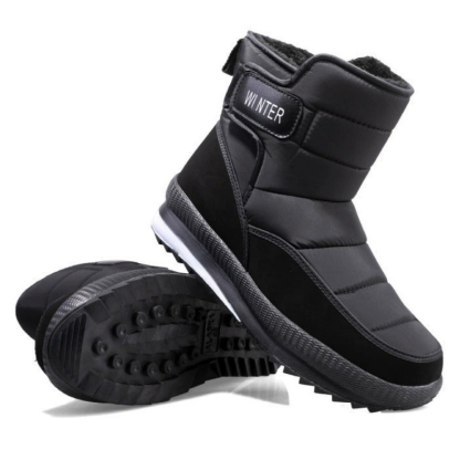 (⏰Limited Time Sale 70%off)Men's Thick Warm Orthopedic Support Wide Toe Snow Boots Non-slip Waterproof Anti-skid Fur Lined Winter Boots
