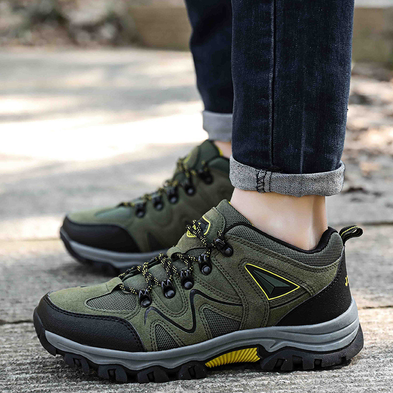 Men's Waterproof Breathable Lightweight Orthopedic Hiking Shoes for Plantar Fasciitis