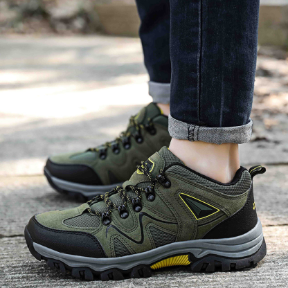 Men's Waterproof Breathable Lightweight Orthopedic Hiking Shoes for Plantar Fasciitis