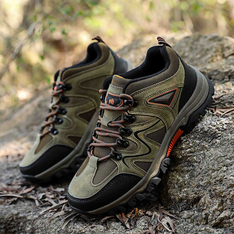 Men's Waterproof Breathable Lightweight Orthopedic Hiking Shoes for Plantar Fasciitis