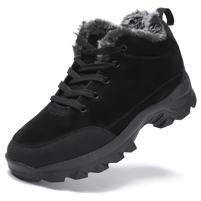 Men's Warm Fleece Snow Boots Waterproof Non-Slip Orthopedic Support Winter Boots