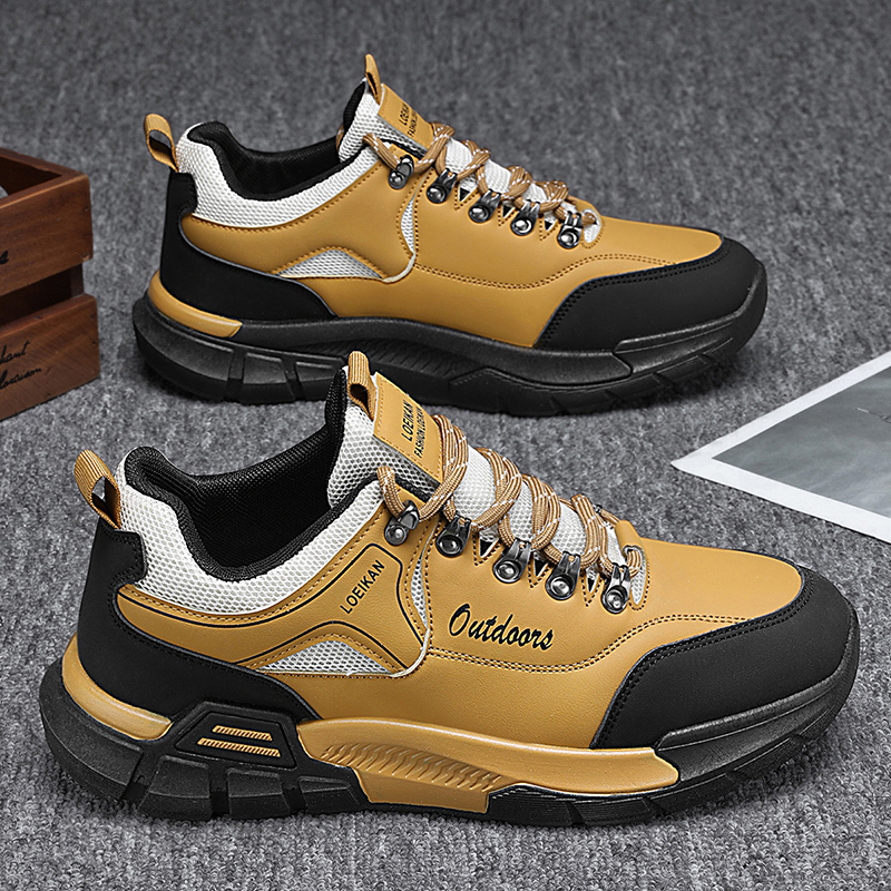 Men's Waterproof Hiking Shoes Lightweight Anti Slip Outdoor Ankle Boots Breathable Hike Trekking Trails Shoe