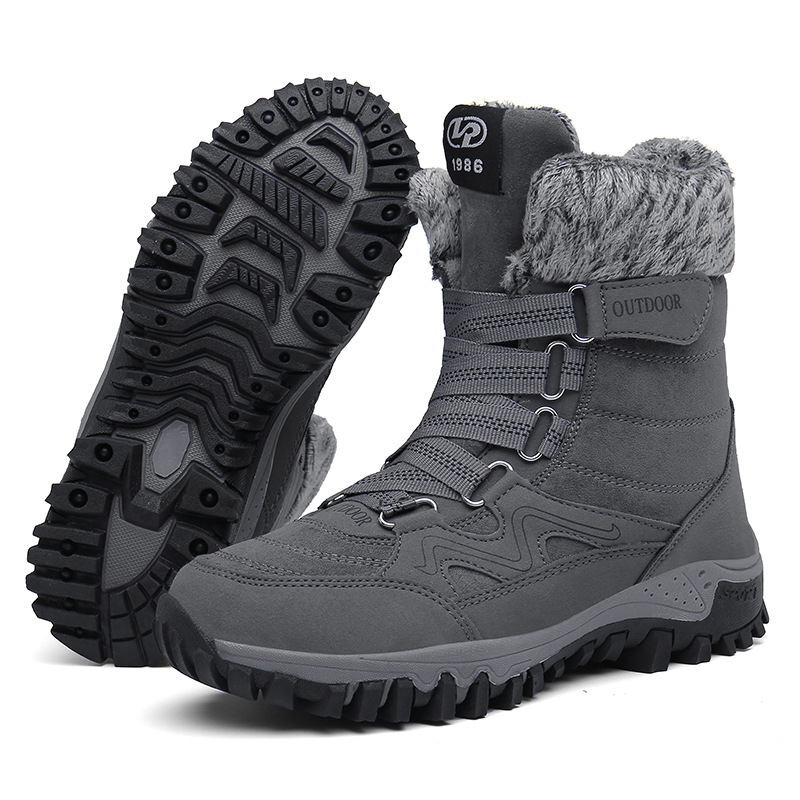 (⏰LAST DAY-50% OFF🛒)Men's Warm Orthopedic Arch Support Wide Toe Snow Boots Waterproof Non-Slip Safety Hiking Boots