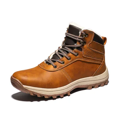Men's Waterproof Puncture Resistant Hiking Boots Wide Toe Arch Support Work Boots