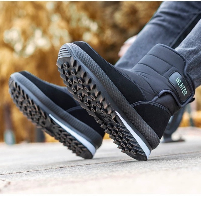 (⏰Limited Time Sale 70%off)Men's Thick Warm Orthopedic Support Wide Toe Snow Boots Non-slip Waterproof Anti-skid Fur Lined Winter Boots