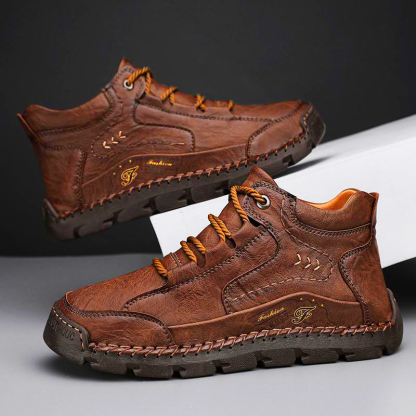 Men's Hand-Sewn Cowhide Shoes Casual Shoes