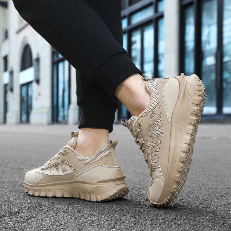 Plus Size 2025 Spring Men's Casual Fashion Sneakers Match Color Striped Street Style Lace-up Low-top Tire Pattern Sole Wear Resistant Non-Slip