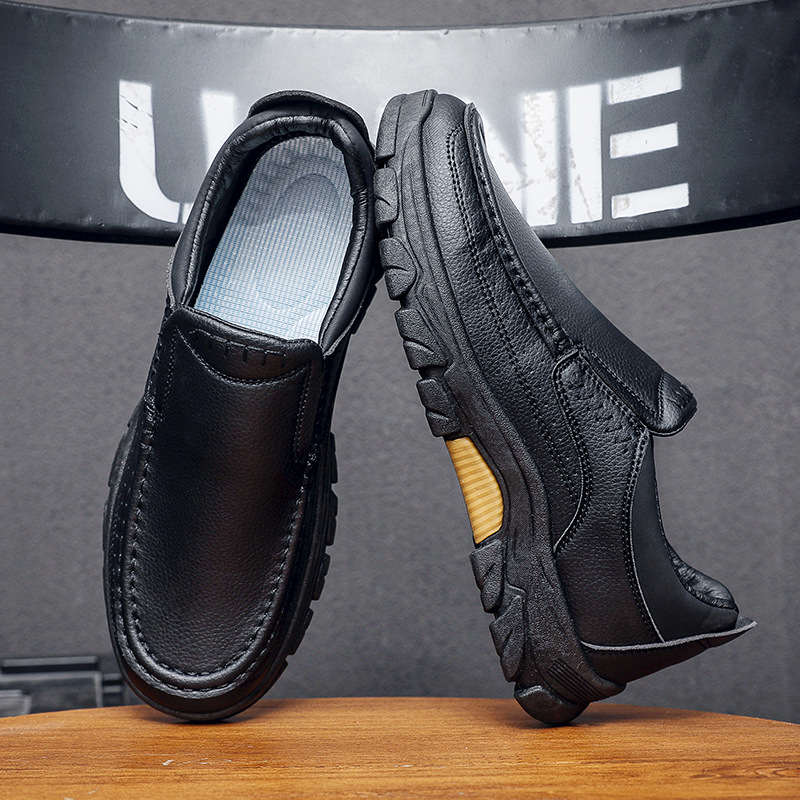 Men's Arch Support Orthopedic Wide Toe Kicking Loafers Lightweight Soft Waterproof Anti-Slip Slip-on Loafers