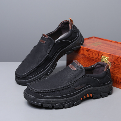 (Medical Certification®️) Men's Slip-On Orthopedic Shoes Comfortable Wide Toe Arch Support Sneakers Relieve Foot and Protect Ankles