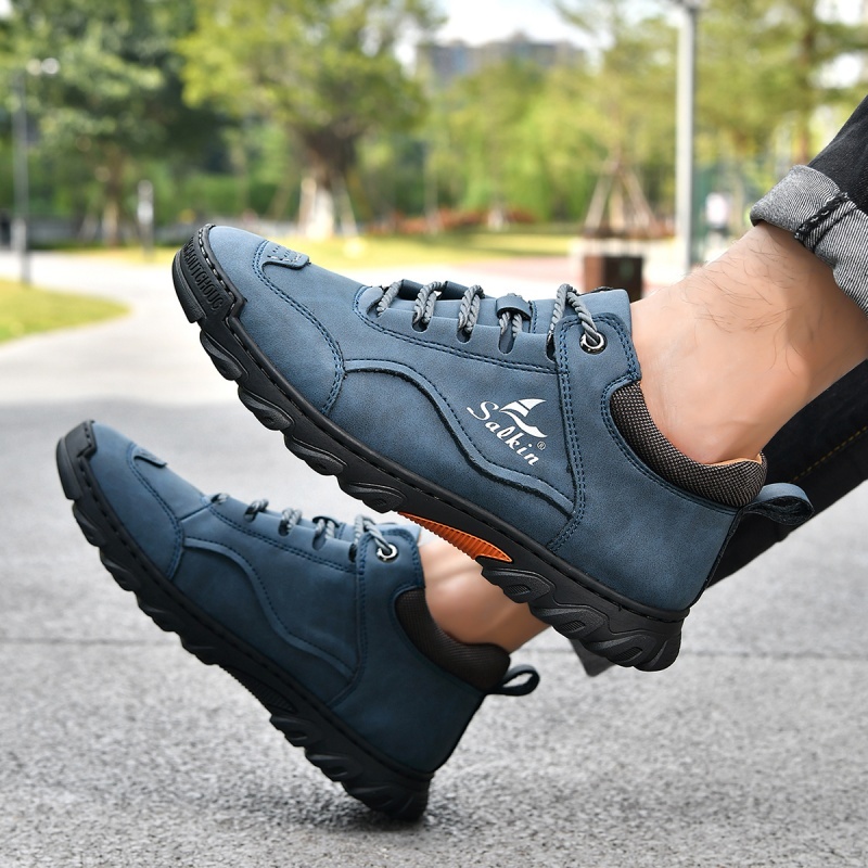 ✅ Complies with ASTM Standards Men’s Premium Leather Outdoor Shoes – Wide Toe, Arch Support, Waterproof, Pressure Relief & Non-Slip Sole