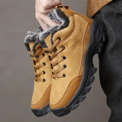 Men's Warm Fleece Snow Boots Waterproof Non-Slip Orthopedic Support Winter Boots