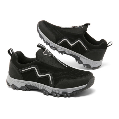 Men's Comfort Cushioned Corrective Wide Toe Arch Support Slip-On Sneakers Waterproof Anti-Slip Anti-Puncture Slip-on Hiking Shoe