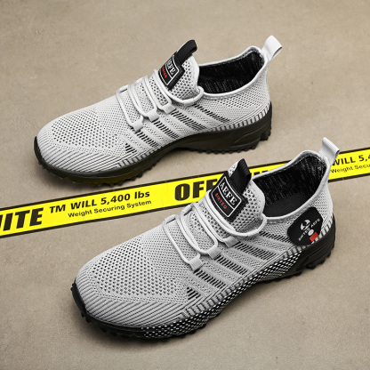 Men's Running Shoes Blade Non Slip Fashion Sneakers Breathable Mesh Soft Sole Casual Athletic Walking Shoes