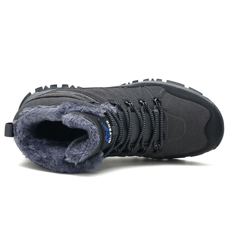 Men's Warm Orthopedic Hiking Boots - Safe and Comfortable Warm Work Boots - Waterproof, Slip-Resistant, Lmpact-Resistant, Puncture-Resistant - Wide Toe Box, Arch support, Ankle Support