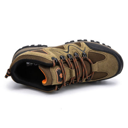 Men's Waterproof Breathable Lightweight Orthopedic Hiking Shoes for Plantar Fasciitis