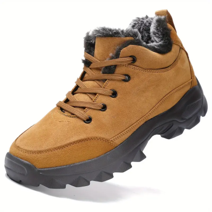 Men's Warm Fleece Snow Boots Waterproof Non-Slip Orthopedic Support Winter Boots